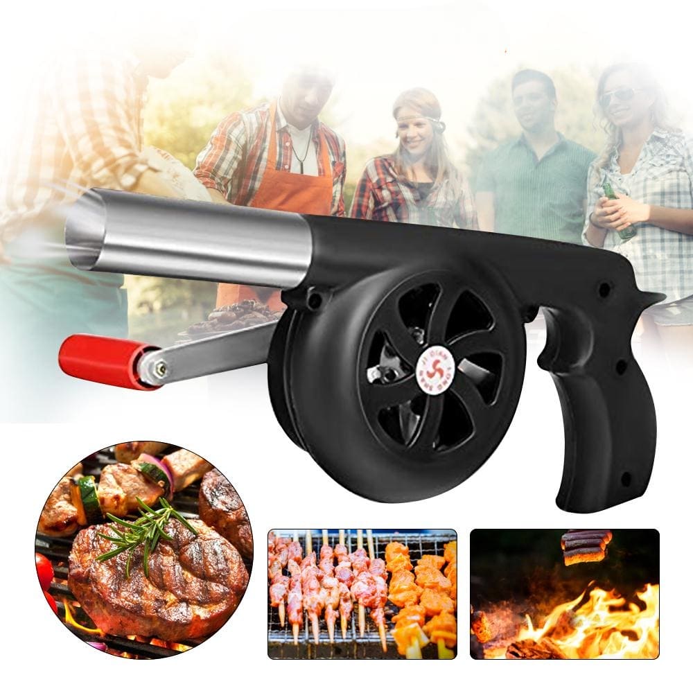 Manual BBQ Blower, Barbecue Hair Dryer, BBQ Grill Fire Starter, Portable Household Hand Blower, Flame Exciter for BBQ Picnic Outdoor Camping Hiking Cooking Tool, Hand Crank BBQ Fan, Combustion Supporting Blower, Picnic Camping Stove Accessories Manual BBQ Blower, Barbecue Hair Dryer, BBQ Grill Fire Starter, Portable Household Hand Blower, Flame Exciter for BBQ Picnic Outdoor Camping Hiking Cooking Tool, Hand Crank BBQ Fan, Combustion Supporting Blower, Picnic Camping Stove Accessories